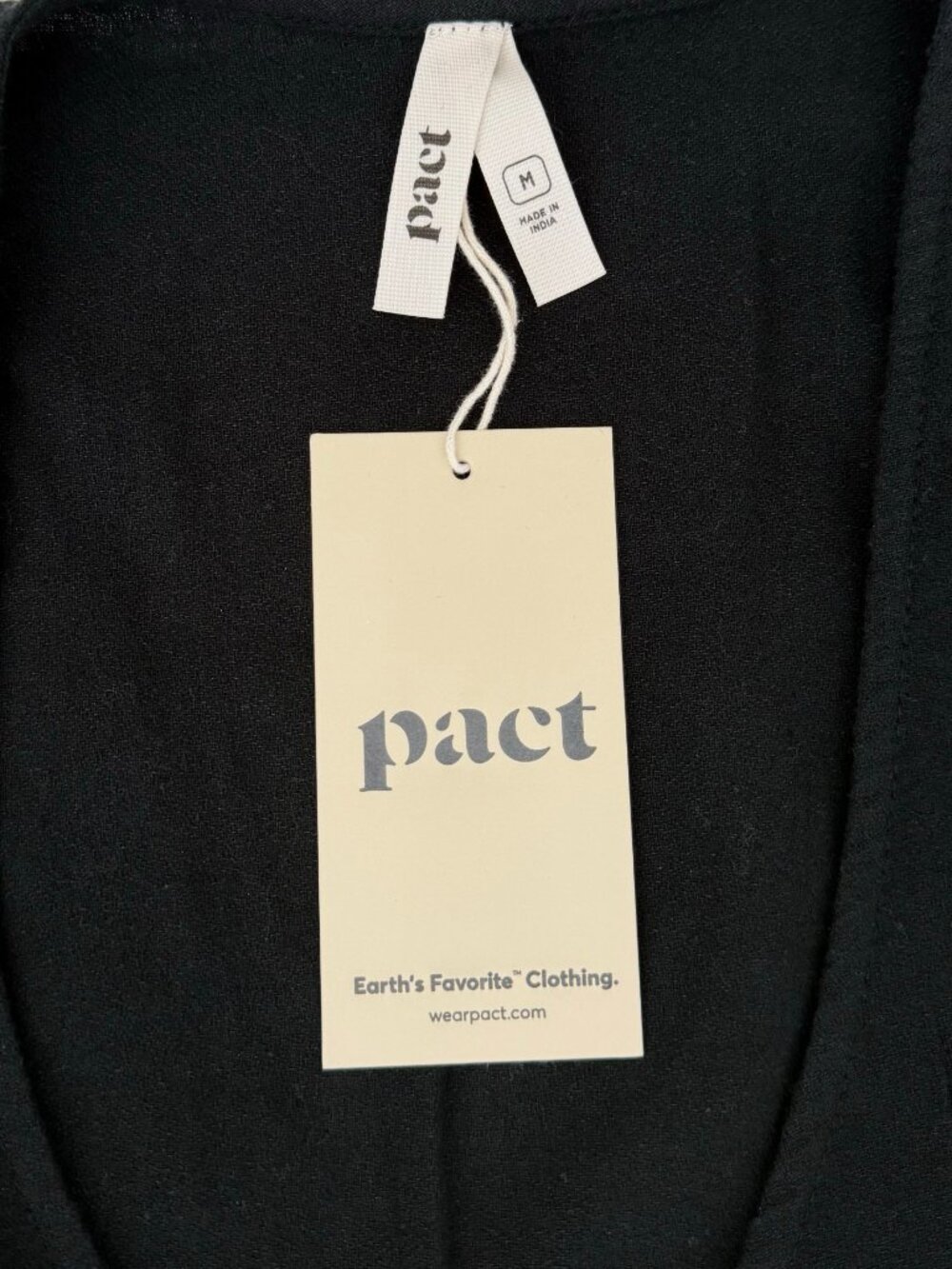Pact Organic Cotton Cafe Crepe Wrap Dress Size M - Picture 4 of 6